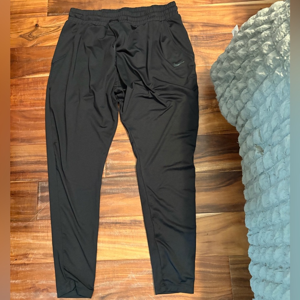 Nike Black Jogger Pants Womens Harem‎ Tapered Athletic Lounge Size M (0532)